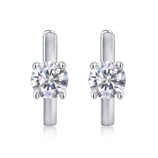 Fashion Design Fine Jewelry Aretes 925 Sterling Silver VVS Moissanite Diamond Earrings