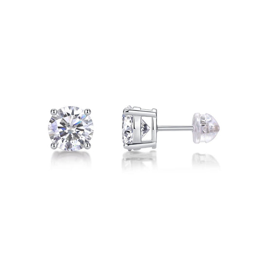 Exclusive 0.5ct Moissanite Four-Claw Stud Earrings - S925 Silver