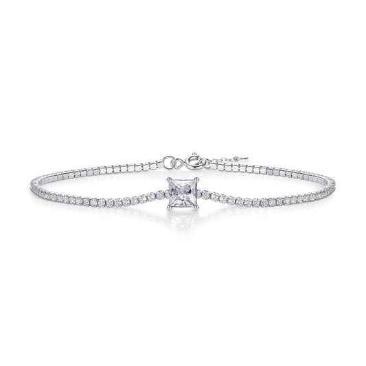 Premium VVS Moissanite Diamond Link Bracelet - Sterling Silver S925