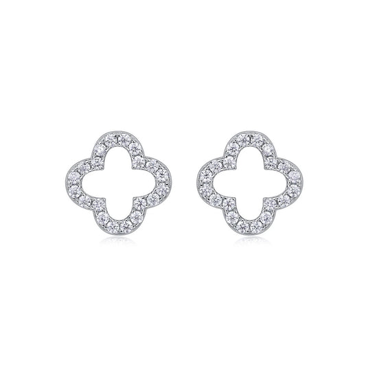 Bridal Moissanite Halo Earrings - Fine S925 Sterling Silver Wedding Studs