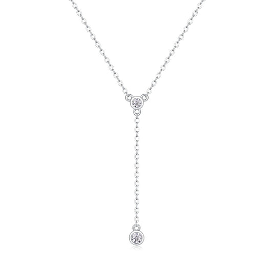 GRA-Certified Moissanite Pendant Necklace - 925 Sterling Silver