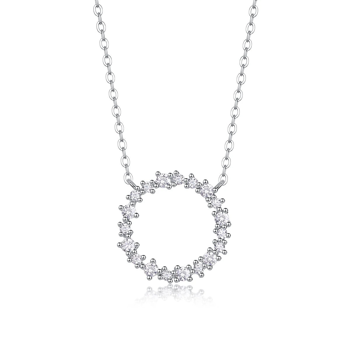 Premium Moissanite Pendant Necklace - Silver with GRA Certification