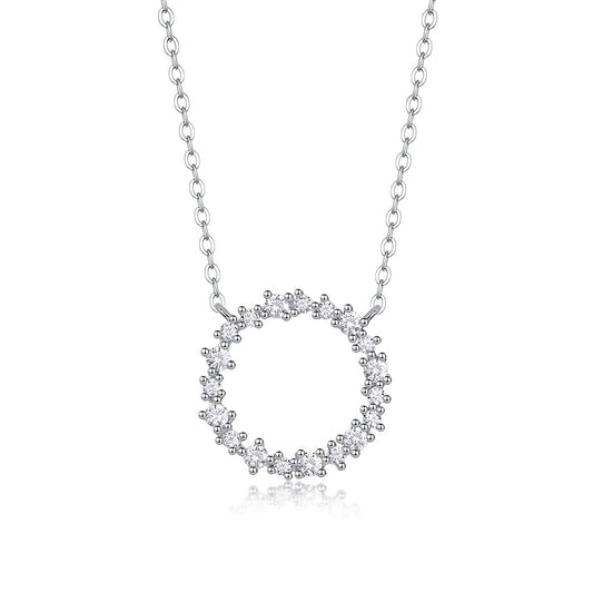 Premium Moissanite Pendant Necklace - Silver with GRA Certification