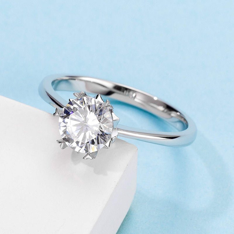 Snowflake Classics 1ct Moissanite Solitaire Ring in Gold-Plated Sterling Silver