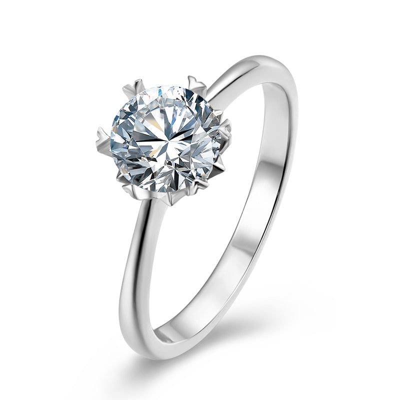 Snowflake Classics 1ct Moissanite Solitaire Ring in Gold-Plated Sterling Silver