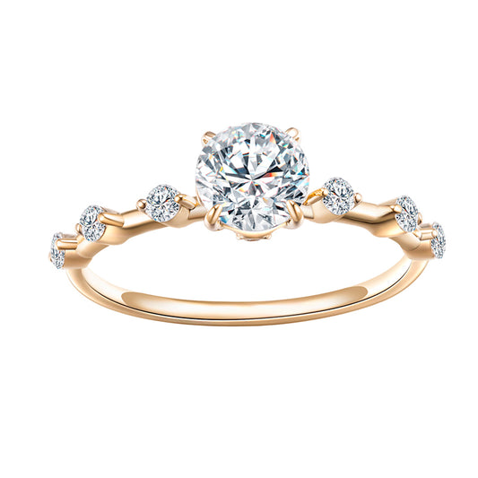 18k Yellow Gold Lab Diamond Solitaire Ring