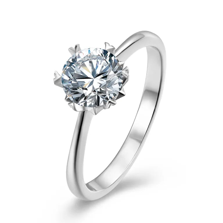 Snowflake Classics 1ct Moissanite Solitaire Ring in Gold-Plated Sterling Silver